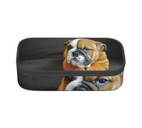 CMJSGG Bulldog Inglés arrodillado, Estuche para lápices, Estuche para lápices Estuche para lápices de Gran Capacidad Estuche para cosméticos