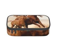 CMJSGG Caballos Cachorros Dos Carrera, Estuche para lápices, Estuche para lápices Estuche para lápices de Gran Capacidad Estuche para cosméticos