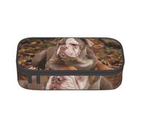 CMJSGG Cachorro de Bulldog Americano, Estuche para lápices, Estuche para lápices Estuche para lápices de Gran Capacidad Estuche para cosméticos