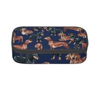 CMJSGG Cachorro de Perro Salchicha, Estuche para lápices, Estuche para lápices Estuche para lápices de Gran Capacidad Estuche para cosméticos