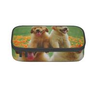 CMJSGG Cachorro Golden Retriever, Estuche para lápices, Estuche para lápices Estuche para lápices de Gran Capacidad Estuche para cosméticos