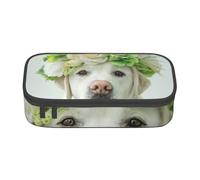 CMJSGG Cachorro Labrador Retriever Gracioso, Estuche para lápices, Estuche para lápices Estuche para lápices de Gran Capacidad Estuche para cosméticos