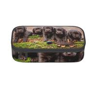 CMJSGG Cachorros Labrador Familia Cachorros Pequeños Marrón, Estuche para lápices, Estuche para lápices Estuche para lápices de Gran Capacidad Estuche para cosméticos