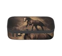 CMJSGG Café Caballo Corriendo, Estuche para lápices, Estuche para lápices Estuche para lápices de Gran Capacidad Estuche para cosméticos
