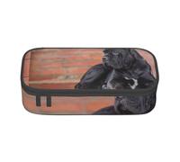 CMJSGG Cane Corso Perros Grandes Negros Mascotas, Estuche para lápices, Estuche para lápices Estuche para lápices de Gran Capacidad Estuche para cosméticos