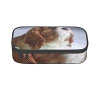 CMJSGG Cara del Cavalier King Charles Spaniel, Estuche para lápices, Estuche para lápices Estuche para lápices de Gran Capacidad Estuche para cosméticos