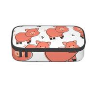 CMJSGG Cerdo Lindo de la Historieta, Estuche para lápices, Estuche para lápices Estuche para lápices de Gran Capacidad Estuche para cosméticos