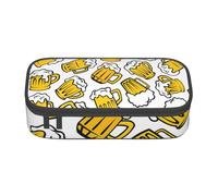 CMJSGG Cerveza de Dibujos Animados Retro, Estuche para lápices, Estuche para lápices Estuche para lápices de Gran Capacidad Estuche para cosméticos