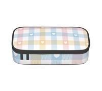 CMJSGG Corazones En Pastel Azul Rosa, Estuche para lápices, Estuche para lápices Estuche para lápices de Gran Capacidad Estuche para cosméticos