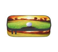 CMJSGG Deporte Golf Pelota Atardecer Árbol, Estuche para lápices, Estuche para lápices Estuche para lápices de Gran Capacidad Estuche para cosméticos