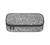 CMJSGG Destellos de Brillo Plateado, Estuche para lápices, Estuche para lápices Estuche para lápices de Gran Capacidad Estuche para cosméticos