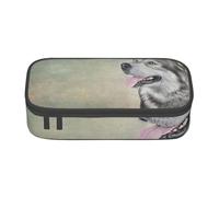 CMJSGG Dibujo Perro Malamute De Alaska Retrato, Estuche para lápices, Estuche para lápices Estuche para lápices de Gran Capacidad Estuche para cosméticos