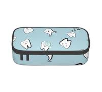 CMJSGG Dientes Patrón Diente Dental Dibujos Animados, Estuche para lápices, Estuche para lápices Estuche para lápices de Gran Capacidad Estuche para cosméticos