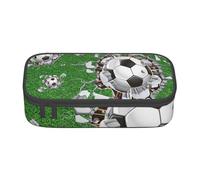 CMJSGG Diseño de Agujeros de balón de fútbol., Estuche para lápices, Estuche para lápices Estuche para lápices de Gran Capacidad Estuche para cosméticos