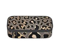CMJSGG Diseño De Patrones Sin Fisuras De Leopardo En Oro De Lujo, Estuche para lápices, Estuche para lápices Estuche para lápices de Gran Capacidad Estuche para cosméticos