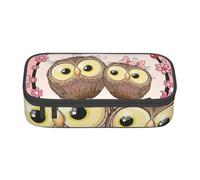 CMJSGG Dos búhos de Dibujos Animados Lindo, Estuche para lápices, Estuche para lápices Estuche para lápices de Gran Capacidad Estuche para cosméticos