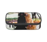 CMJSGG Dos caniche Real Bosque de otoño, Estuche para lápices, Estuche para lápices Estuche para lápices de Gran Capacidad Estuche para cosméticos