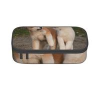 CMJSGG Dos Lindo Perro Akita, Estuche para lápices, Estuche para lápices Estuche para lápices de Gran Capacidad Estuche para cosméticos