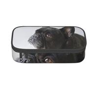 CMJSGG Dulce Mascota Lindo Cachorro de Bulldog francés Negro, Estuche para lápices, Estuche para lápices Estuche para lápices de Gran Capacidad Estuche para cosméticos