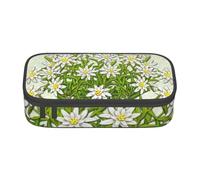 CMJSGG Edelweiss Flores de montaña suizas, Estuche para lápices, Estuche para lápices Estuche para lápices de Gran Capacidad Estuche para cosméticos