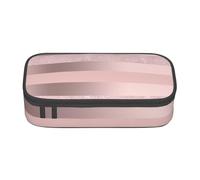 CMJSGG Elegante Raya Rosa Rubor con Brillo De Oro Rosa, Estuche para lápices, Estuche para lápices Estuche para lápices de Gran Capacidad Estuche para cosméticos