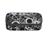 CMJSGG Engranaje Metal Renderizado Tecnología Arte Digital, Estuche para lápices, Estuche para lápices Estuche para lápices de Gran Capacidad Estuche para cosméticos