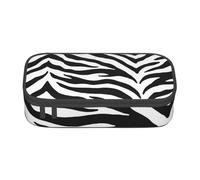 CMJSGG Estampado de Cebra en Blanco y Negro, Estuche para lápices, Estuche para lápices Estuche para lápices de Gran Capacidad Estuche para cosméticos