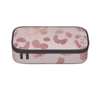 CMJSGG Estampado De Leopardo Guepardo Oro Rosa, Estuche para lápices, Estuche para lápices Estuche para lápices de Gran Capacidad Estuche para cosméticos