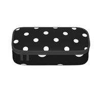 CMJSGG Estampado De Lunares Blanco Y Negro, Estuche para lápices, Estuche para lápices Estuche para lápices de Gran Capacidad Estuche para cosméticos