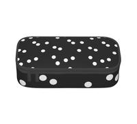 CMJSGG Estampado de Lunares Blancos y Negros, Estuche para lápices, Estuche para lápices Estuche para lápices de Gran Capacidad Estuche para cosméticos