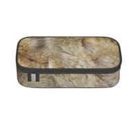 CMJSGG Estampado de Piel sintética de Marrones Naturales de Felpa, Estuche para lápices, Estuche para lápices Estuche para lápices de Gran Capacidad Estuche para cosméticos