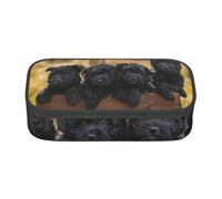 CMJSGG Familia Affenpinscher Cachorros Perros Negros Mono, Estuche para lápices, Estuche para lápices Estuche para lápices de Gran Capacidad Estuche para cosméticos