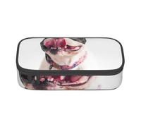 CMJSGG Feliz Perro Curioso Bulldog Francés, Estuche para lápices, Estuche para lápices Estuche para lápices de Gran Capacidad Estuche para cosméticos