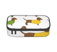 CMJSGG Fiestas de Perros Salchicha, Estuche para lápices, Estuche para lápices Estuche para lápices de Gran Capacidad Estuche para cosméticos