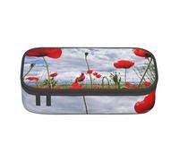 CMJSGG Flor de Amapola roja Impresa, Estuche para lápices, Estuche para lápices Estuche para lápices de Gran Capacidad Estuche para cosméticos