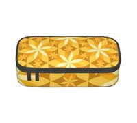 CMJSGG Flor De Vainilla Geométrica Amarilla, Estuche para lápices, Estuche para lápices Estuche para lápices de Gran Capacidad Estuche para cosméticos