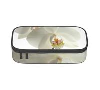 CMJSGG Floral Flores Blancas Orquídea Elegante Moderno De Moda, Estuche para lápices, Estuche para lápices Estuche para lápices de Gran Capacidad Estuche para cosméticos