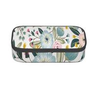 CMJSGG Floral Flores Primavera Precioso Azul Rosa Rosa Hoja Verde Colores Dulces, Estuche para lápices, Estuche para lápices Estuche para lápices de Gran Capacidad Estuche para cosméticos