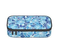CMJSGG Flores abstractas Azules, Estuche para lápices, Estuche para lápices Estuche para lápices de Gran Capacidad Estuche para cosméticos
