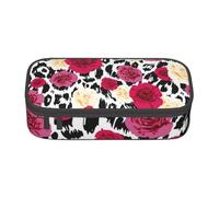 CMJSGG Flores Coloridas de Leopardo, Estuche para lápices, Estuche para lápices Estuche para lápices de Gran Capacidad Estuche para cosméticos