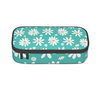 CMJSGG Flores de Margarita Blanca, Estuche para lápices, Estuche para lápices Estuche para lápices de Gran Capacidad Estuche para cosméticos