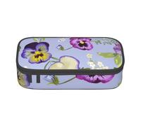 CMJSGG Flores de Pensamiento, Estuche para lápices, Estuche para lápices Estuche para lápices de Gran Capacidad Estuche para cosméticos