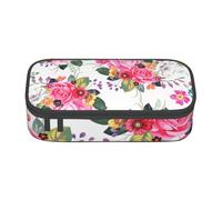 CMJSGG Flores De Ramos Vintage, Estuche para lápices, Estuche para lápices Estuche para lápices de Gran Capacidad Estuche para cosméticos