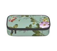 CMJSGG Flores Florales Vintage, Estuche para lápices, Estuche para lápices Estuche para lápices de Gran Capacidad Estuche para cosméticos