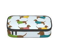 CMJSGG Fondo De Pantalla Lindo Perro Dachshund, Estuche para lápices, Estuche para lápices Estuche para lápices de Gran Capacidad Estuche para cosméticos