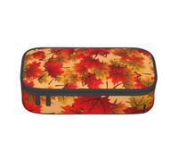CMJSGG Fondo Otoño Otoño Hojas Patrón, Estuche para lápices, Estuche para lápices Estuche para lápices de Gran Capacidad Estuche para cosméticos