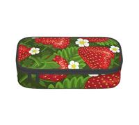 CMJSGG Fresa y Flor, Estuche para lápices, Estuche para lápices Estuche para lápices de Gran Capacidad Estuche para cosméticos