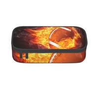 CMJSGG Fútbol Americano en Fuego, Estuche para lápices, Estuche para lápices Estuche para lápices de Gran Capacidad Estuche para cosméticos