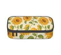 CMJSGG Girasol Dibujado, Estuche para lápices, Estuche para lápices Estuche para lápices de Gran Capacidad Estuche para cosméticos