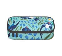 CMJSGG Golondrinas Voladoras Flores De Primavera, Estuche para lápices, Estuche para lápices Estuche para lápices de Gran Capacidad Estuche para cosméticos